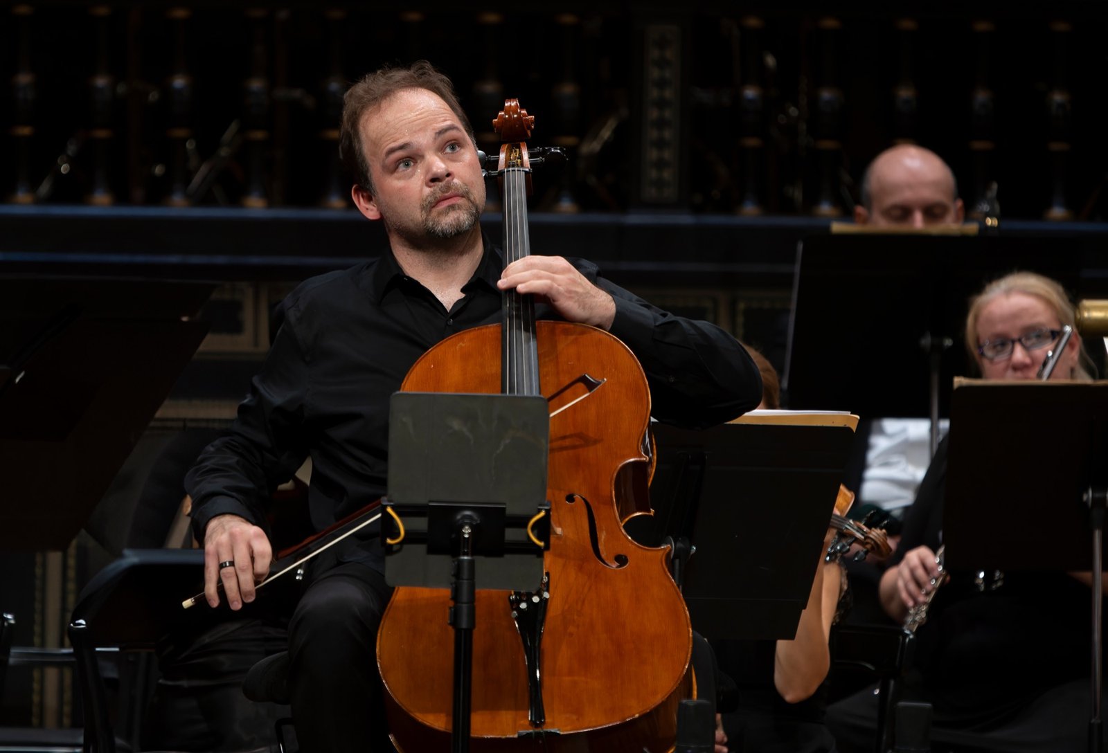 László Mező performing with orchestra in Budapest